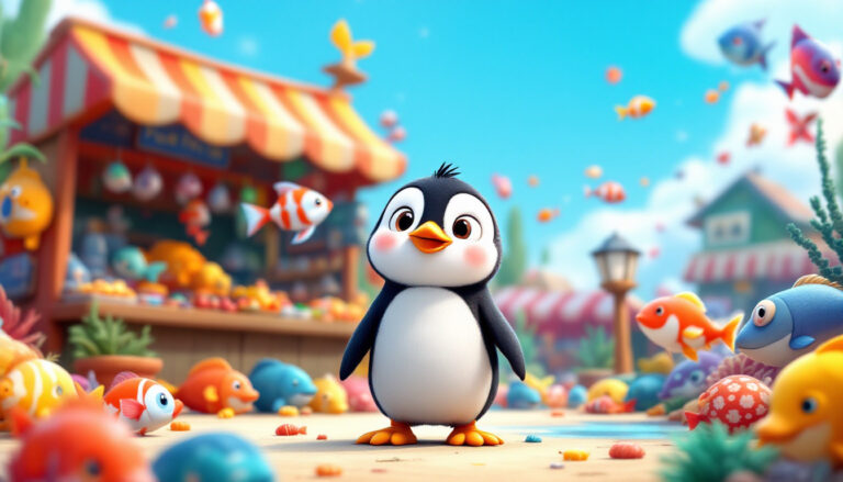 Freddy der Pinguin und das Abenteuer auf dem Fischmarkt