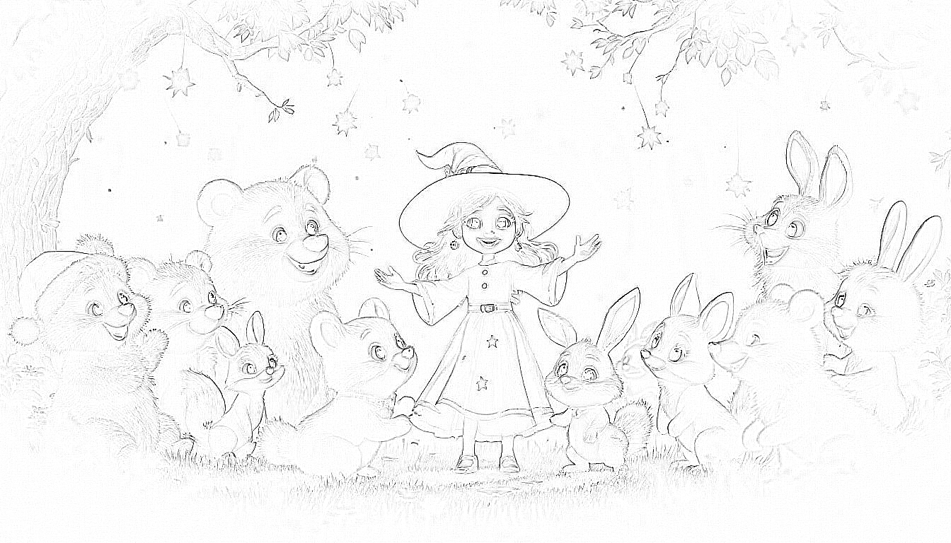 Die Hexe Greta zaubert ein Fest für alle Wesen des Waldes