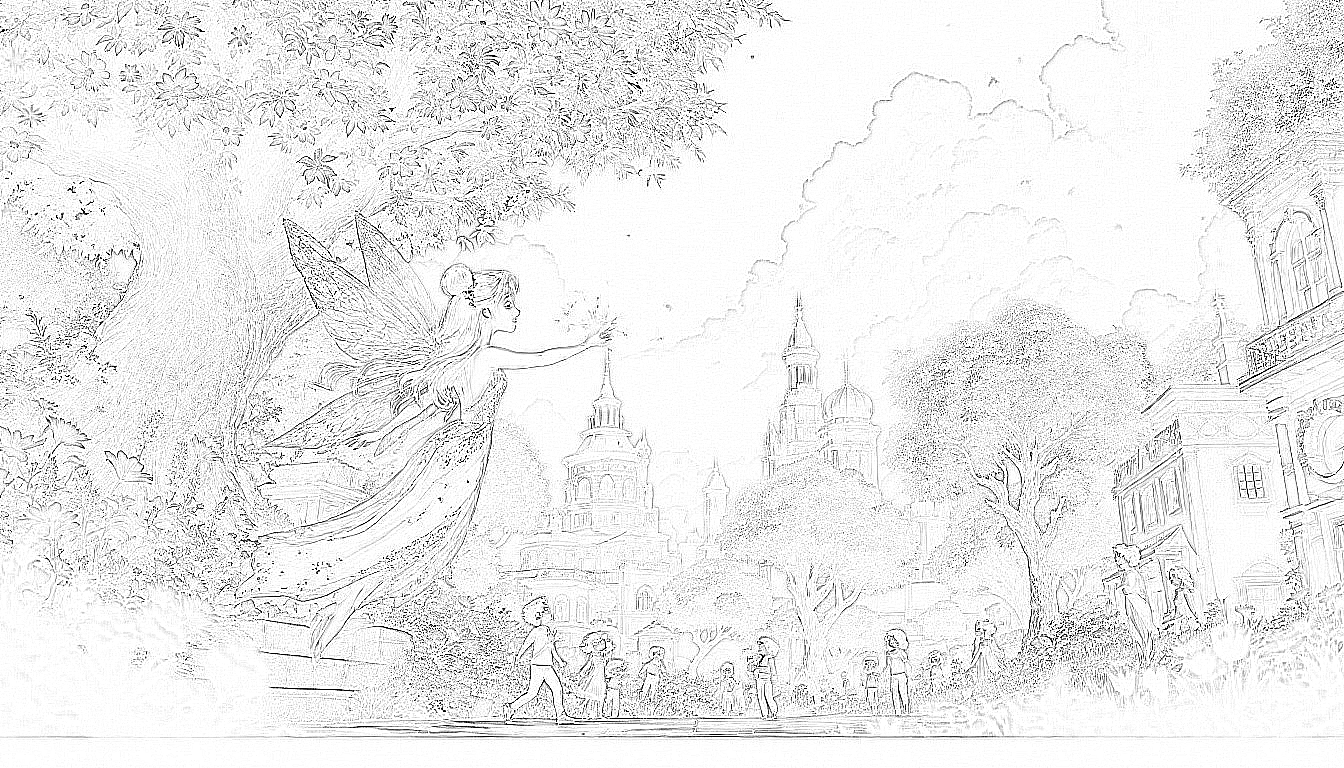 Fee Emily verwandelt die triste Stadt in ein blühendes Paradies